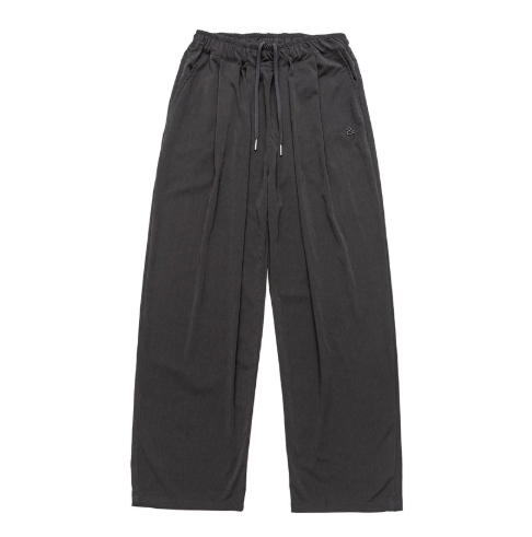 Ontspannen geborduurde broek met wijde pijpen