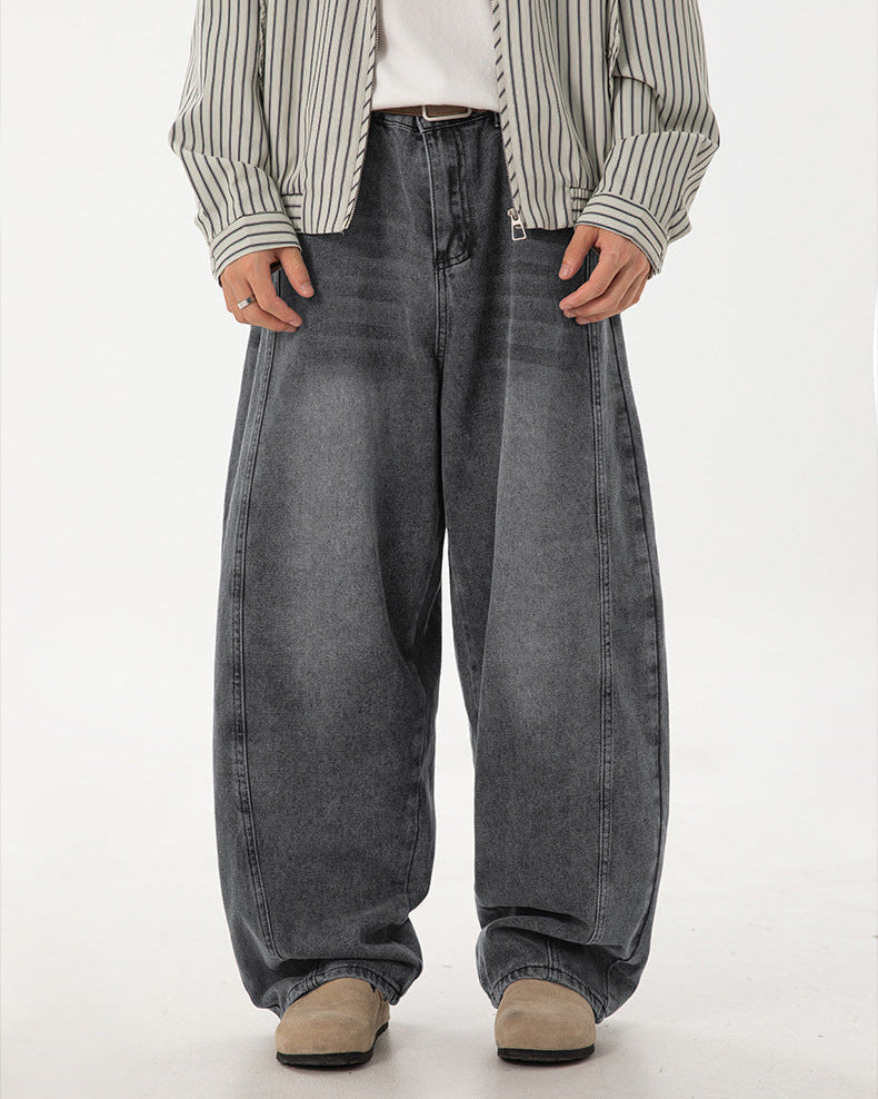 De Mercer gewassen worteljeans