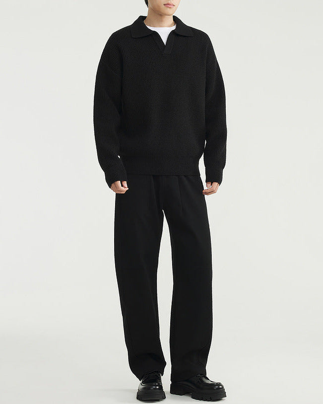 De Vintage Zeemeeuw Kraag Polo Sweater