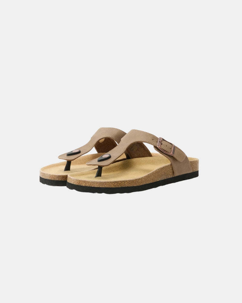 Leren teen-post sandalen