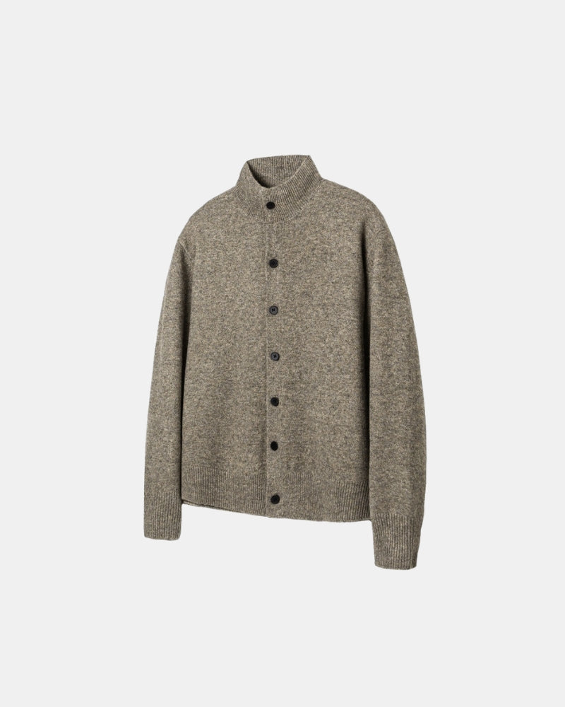 Klassiek gebreid vest met knopen