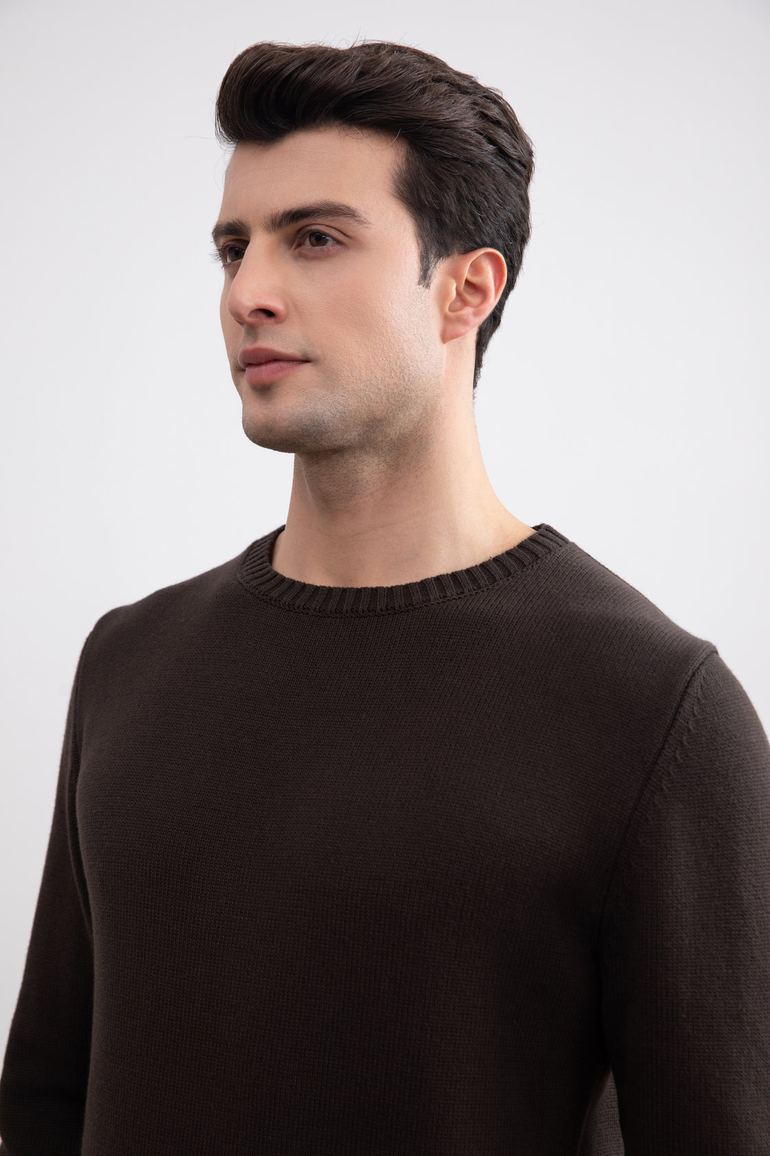 Donkerbruine Cham Crewneck Sweater