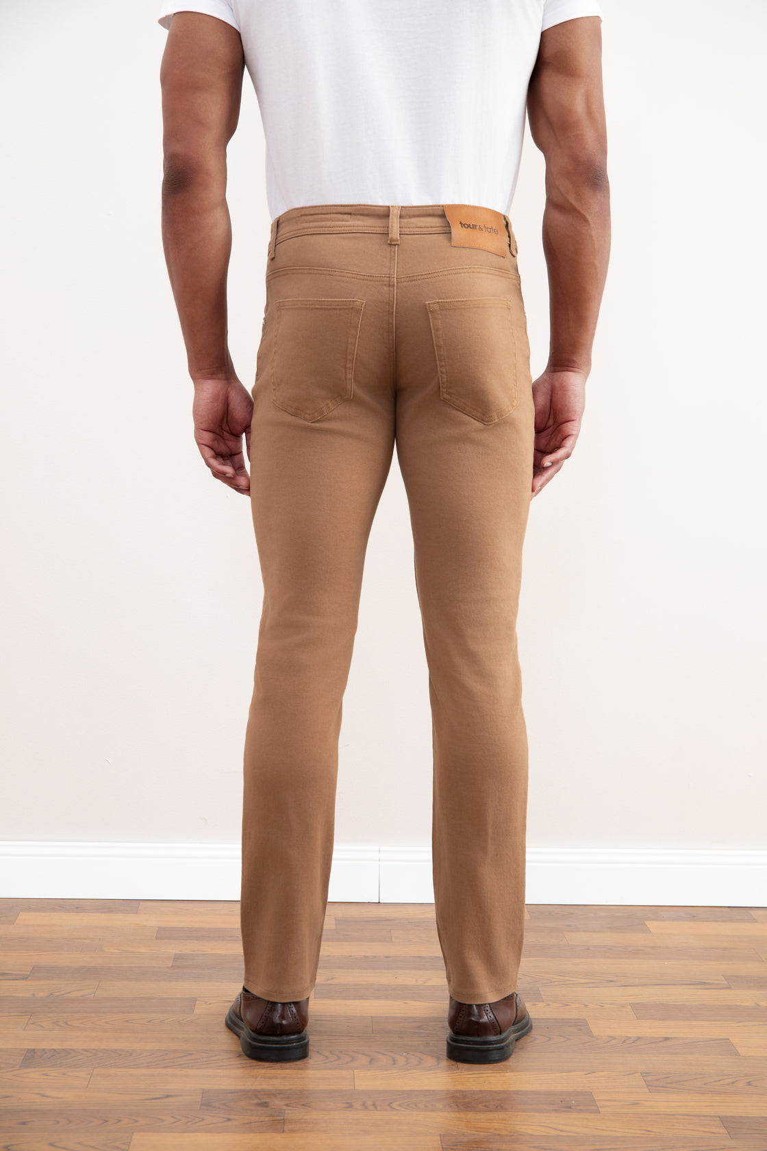 Licht Taupe Stretch Five-pockets Jeans