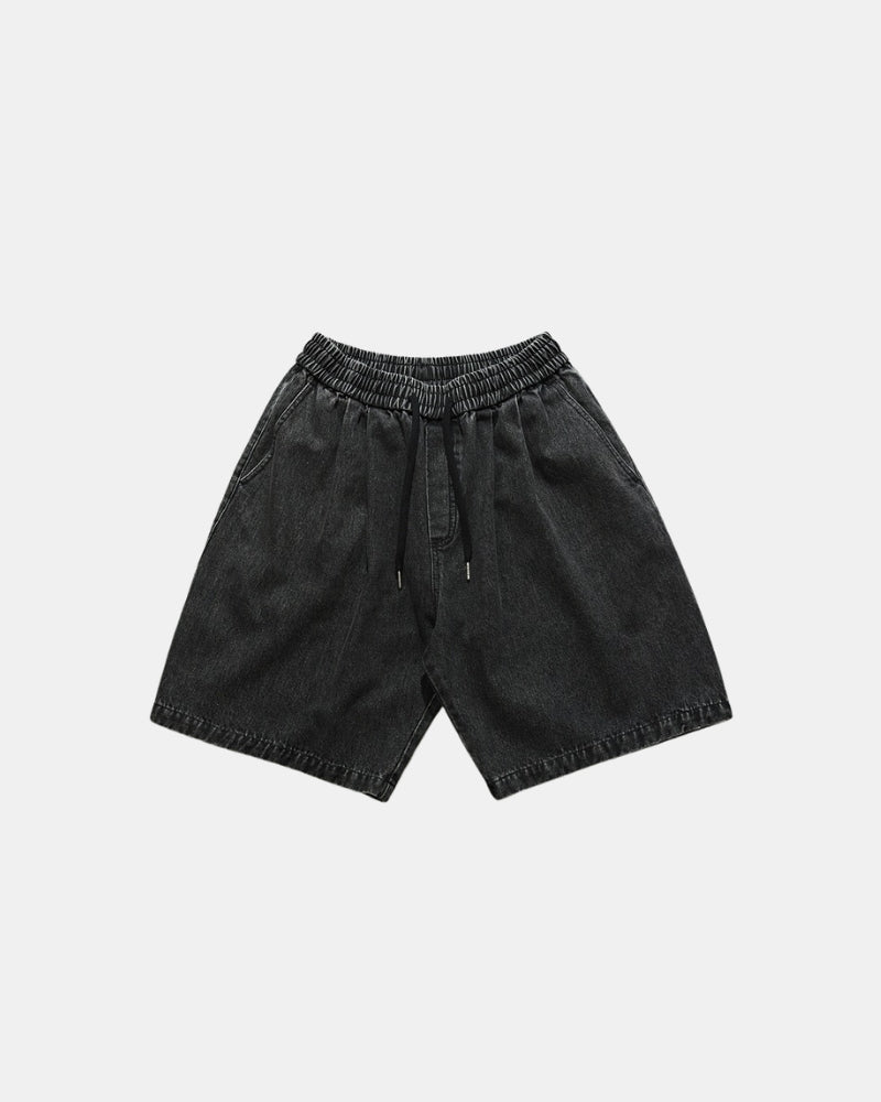 Relaxed Fit Elastische Band Koord Shorts