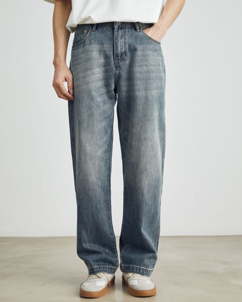 Klassieke Fade Rechte Benen Jeans