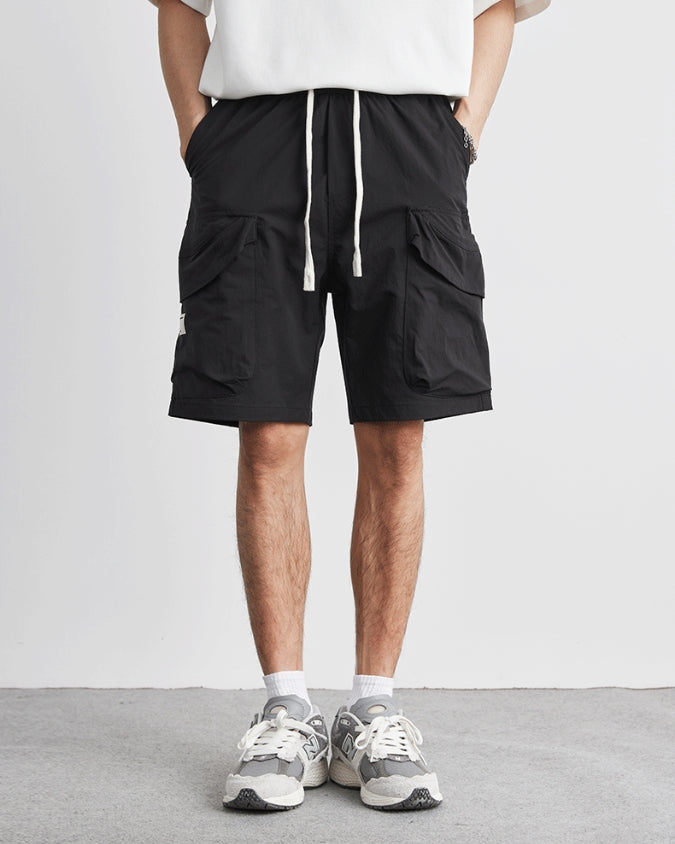 Wijde Relaxed Cargo Shorts met Trekkoorden
