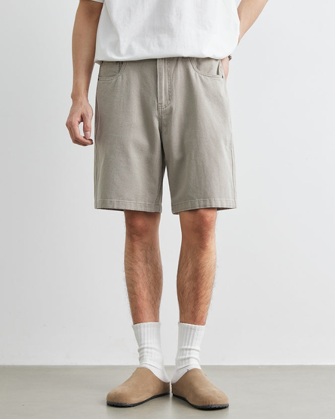 Kustlijn Canvas Denim Shorts