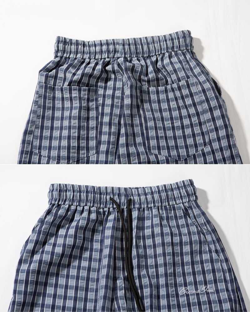 Under The Coconut Tree Relaxed Fit Geruite Cargo Broek