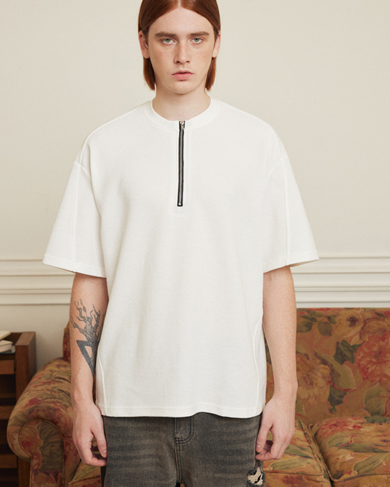 T-shirt met oversized rits