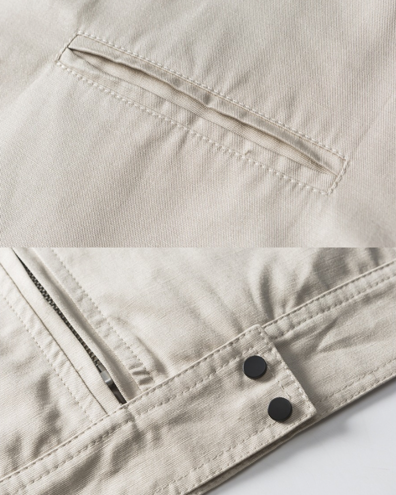 Canvas Zip Jacket Stone