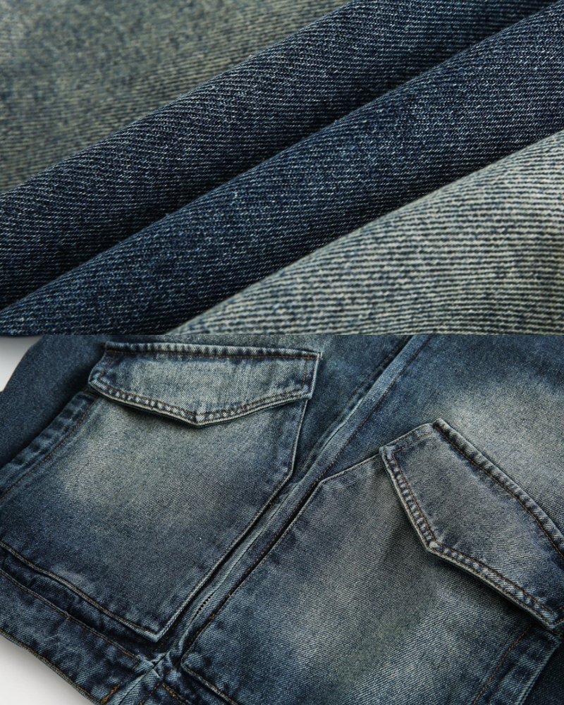 Denim jack met vintage wassing