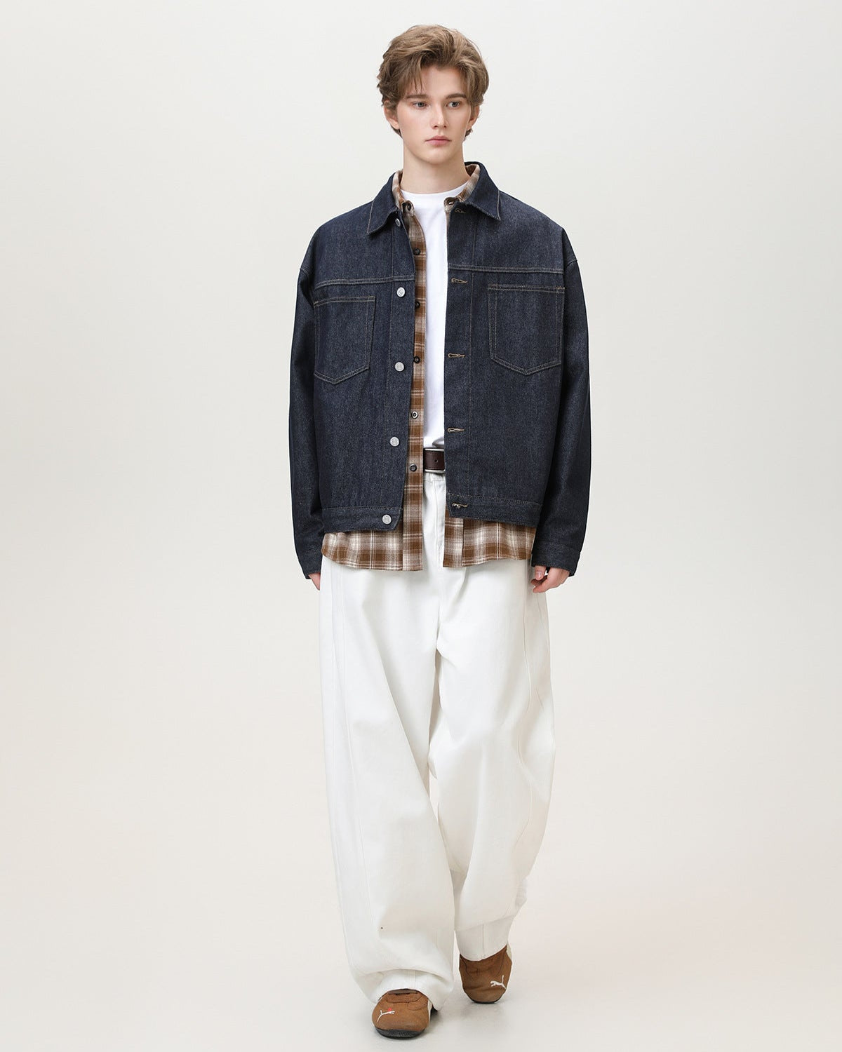 Klassiek geverfd denim overhemd