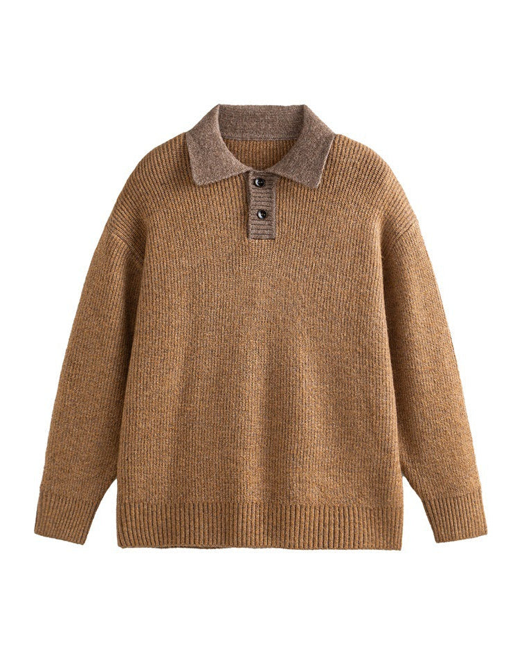 The Regent Knit Lapel Pullover Sweater
