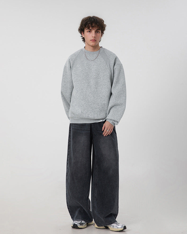 Eenvoudig sweatshirt met ronde hals