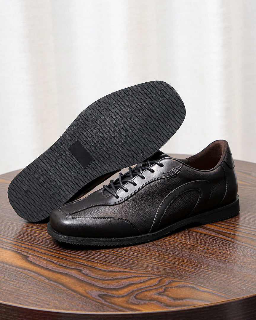 The Executive Leren Derby Sneakers - Zwart