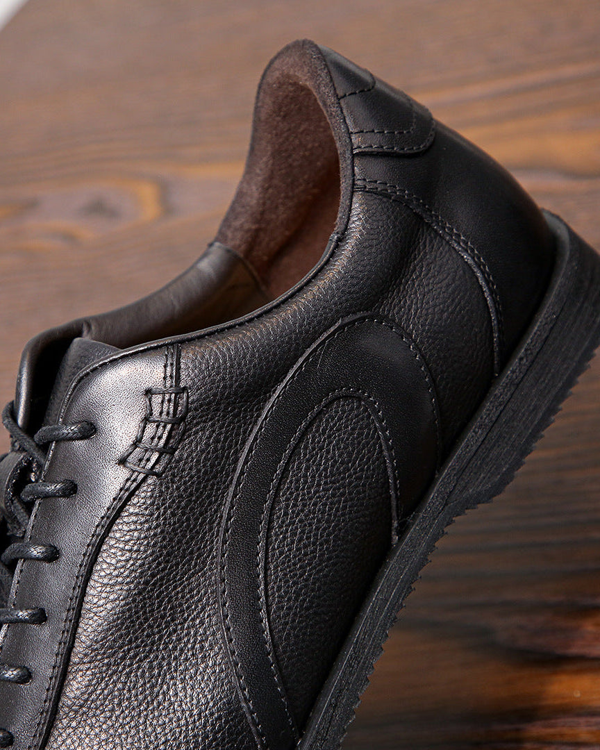 The Executive Leren Derby Sneakers - Zwart