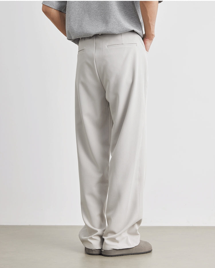 Calça chino de perna larga de ajuste solto