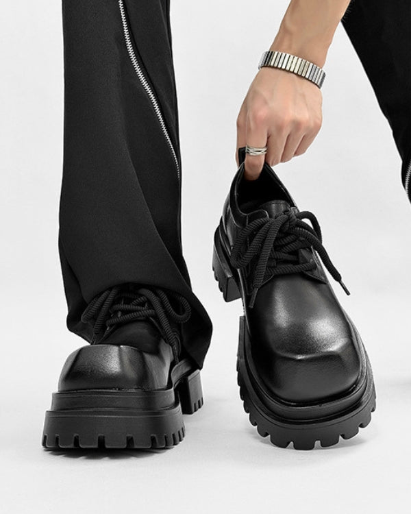 Botas Derby de Couro Armor Chunky