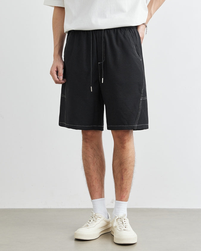Shorts com costura de contorno