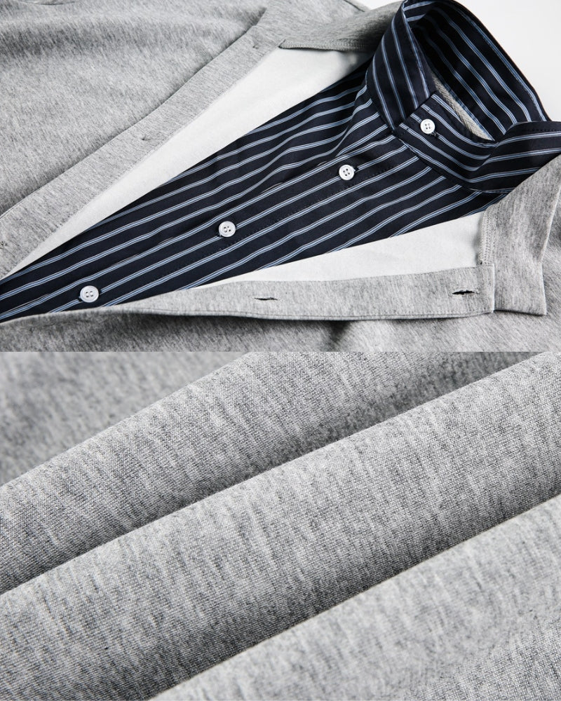Camisa com botões em camadas e listrada