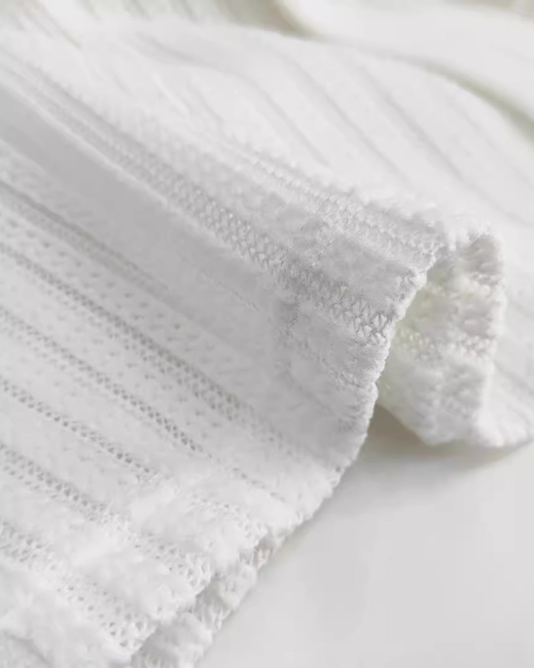 Camisa polo de malha texturizada Ivory