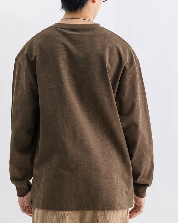 Camiseta Essential Crewneck de manga longa