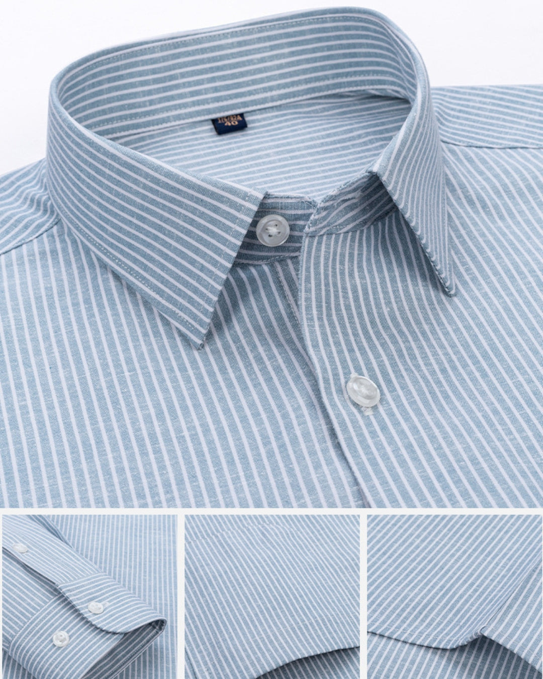 Camisa Oxford listrada - Coastal Blue