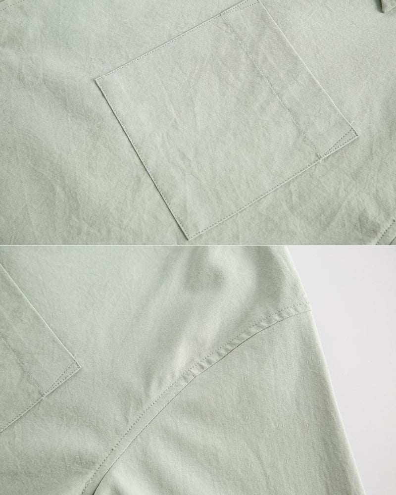 Camisa descontraída com gola cubana