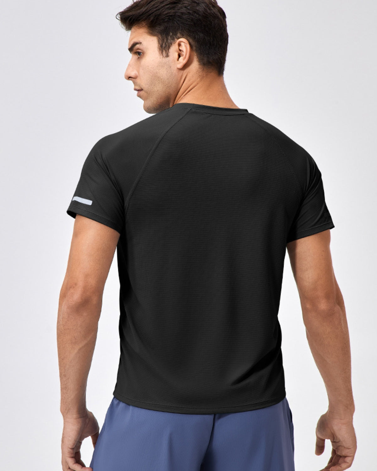 Camiseta de manga curta refletiva de secagem rápida Summer Sports