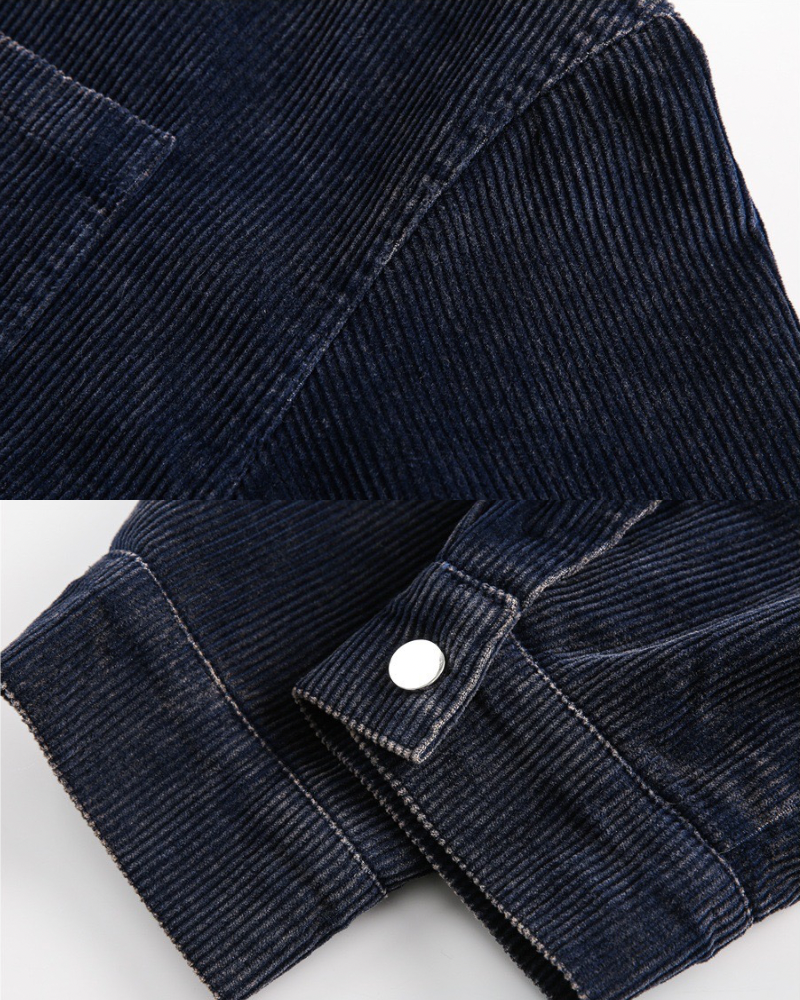 Jaqueta Indigo Corduroy Overshirt