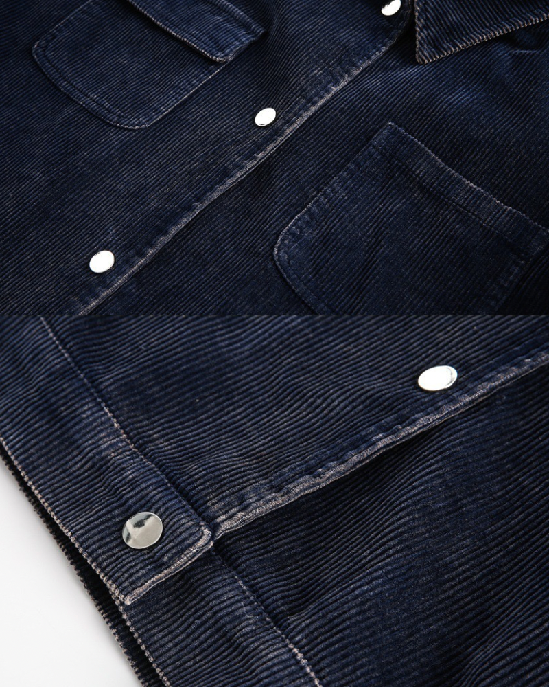 Jaqueta Indigo Corduroy Overshirt