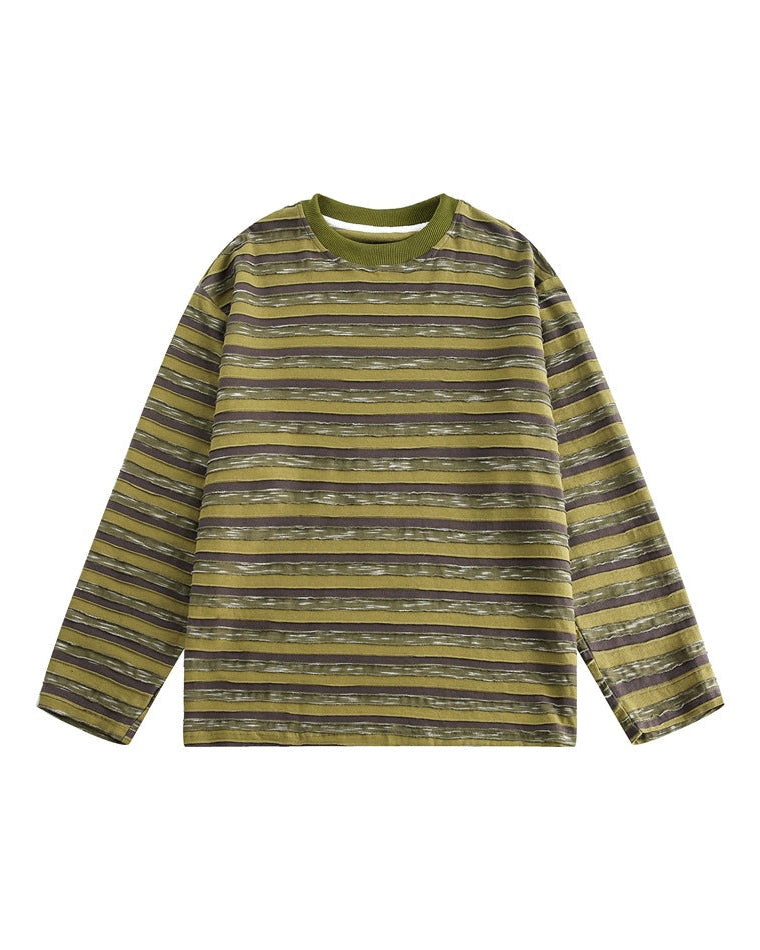 The Driftcrest Striped Top Round Neck Pullover Sweater