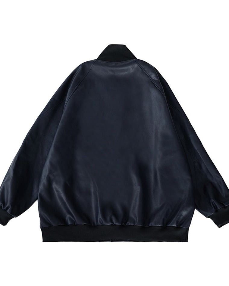 The Ridgepoint Varsity PU Leather Jacket