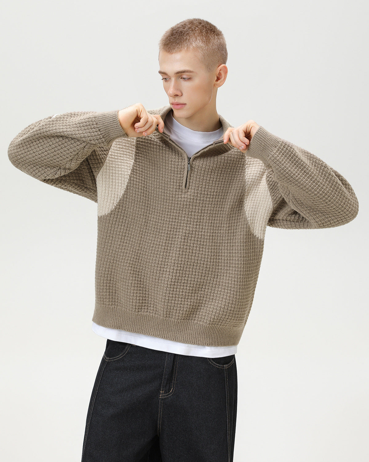 Suéter Waffle Half-Zip