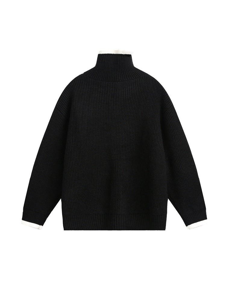 The Lofted Knit Stand Collar Cardigan Jacket