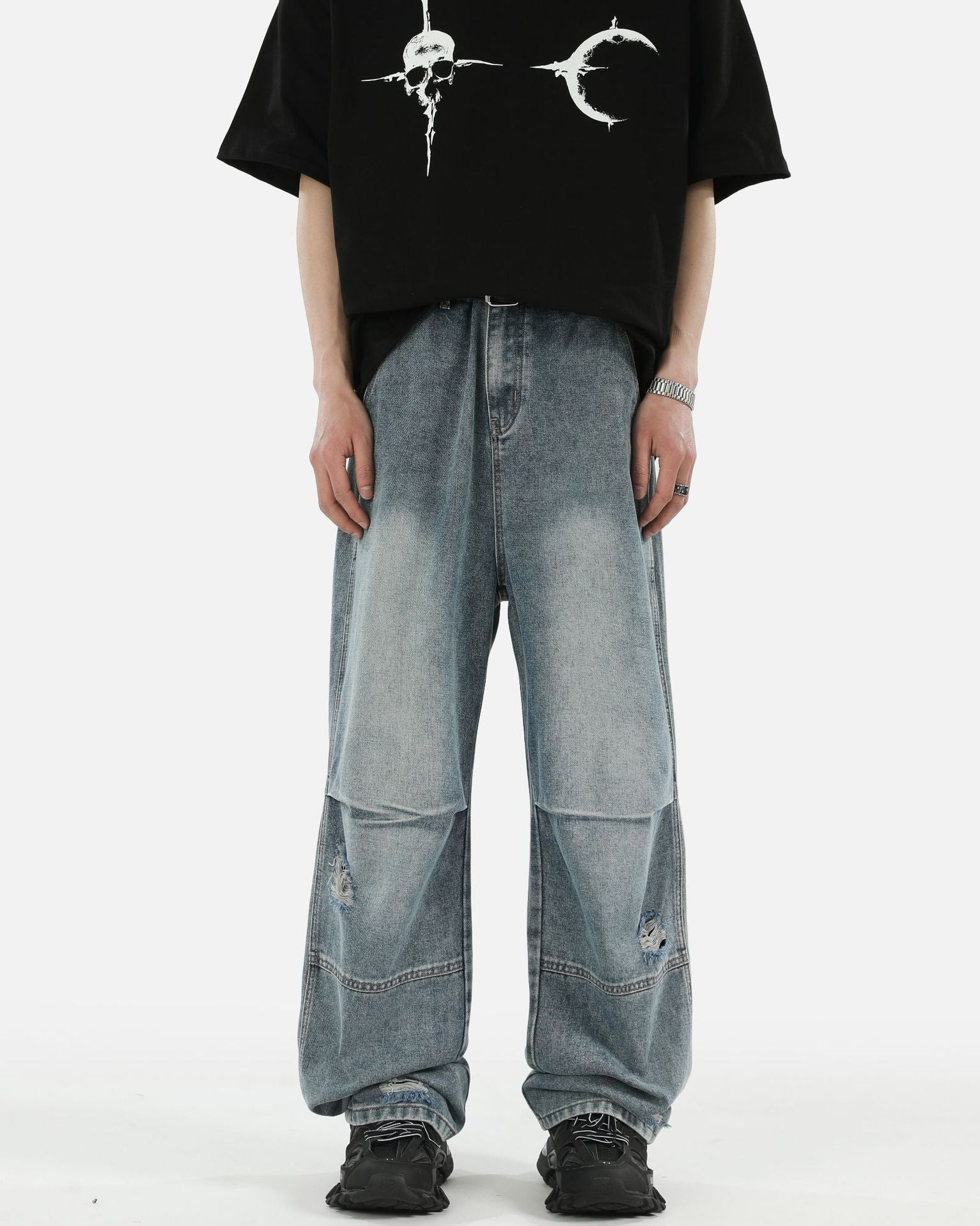 The Riverton Pleated Loose Jeans