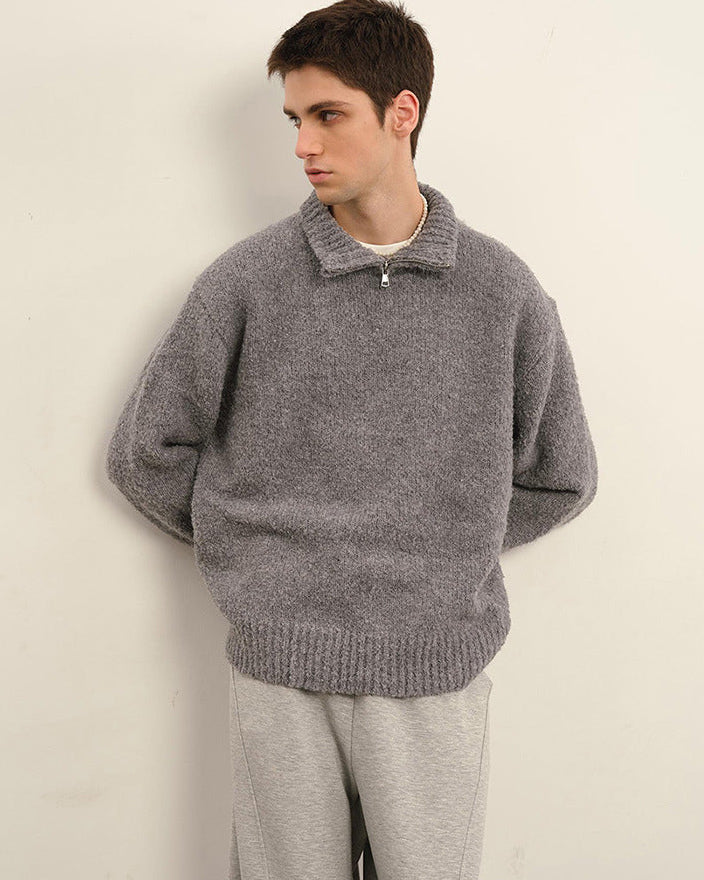 The Summit Textured Collar Sweater