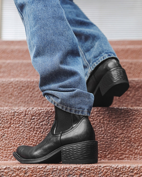 Botas Ranch Noir Western Chelsea