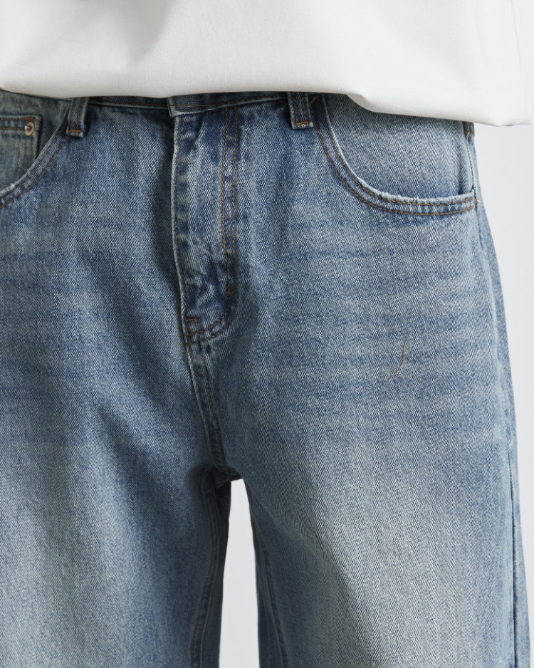 Calças de ganga GT Vintage Washed Straight-Leg Denim