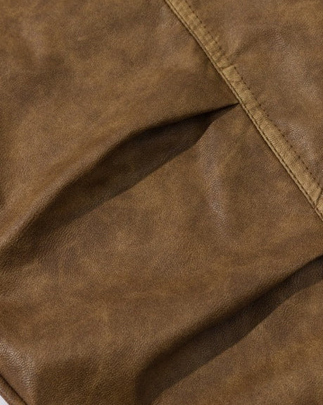 The Hanford Chinese Style Retro PU Leather Jacket