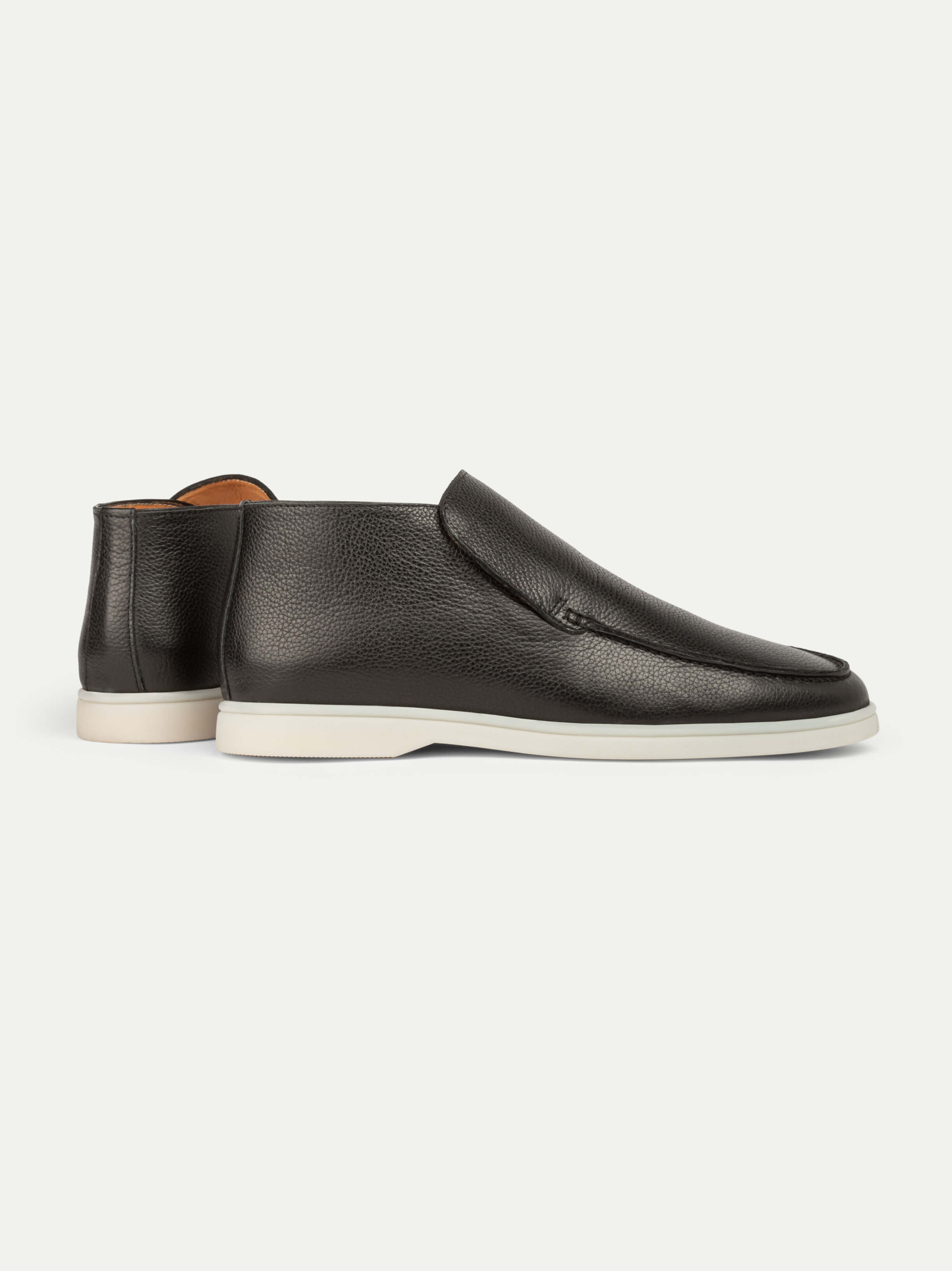 Loafer de couro preto para noite