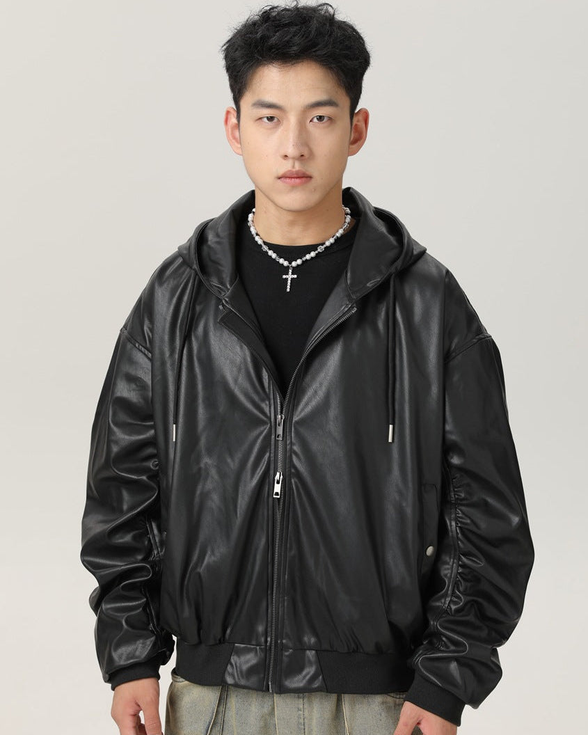 The Ravine Storm PU Hooded Jacket