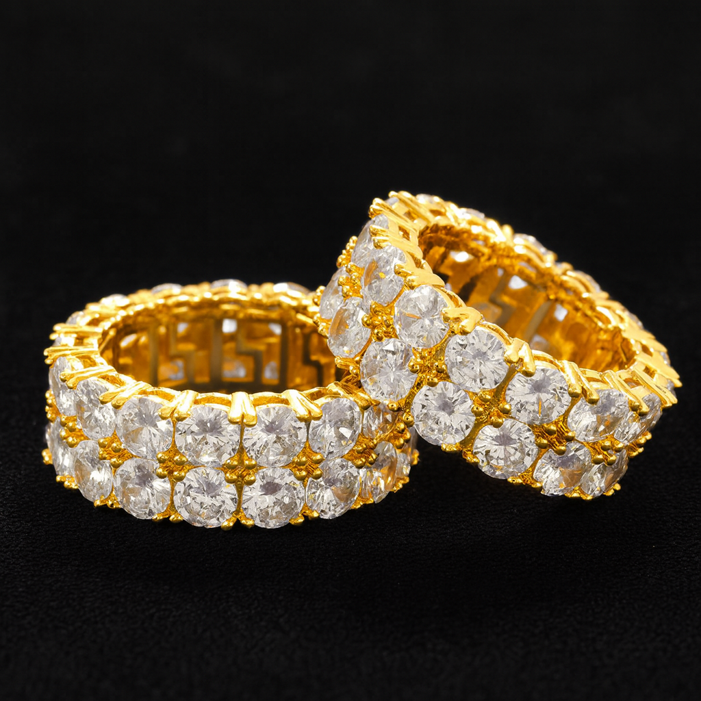 ДВУХРЯДНОЕ ТЕННИСНОЕ КОЛЬЦО СО ЛЬДОМ