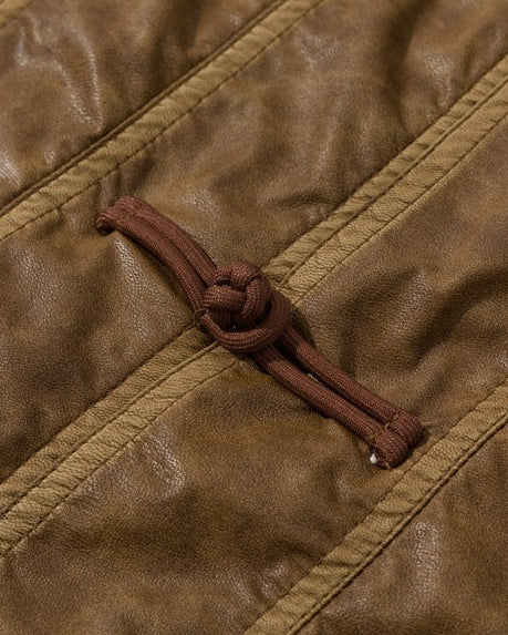 The Hanford Chinese Style Retro PU Leather Jacket