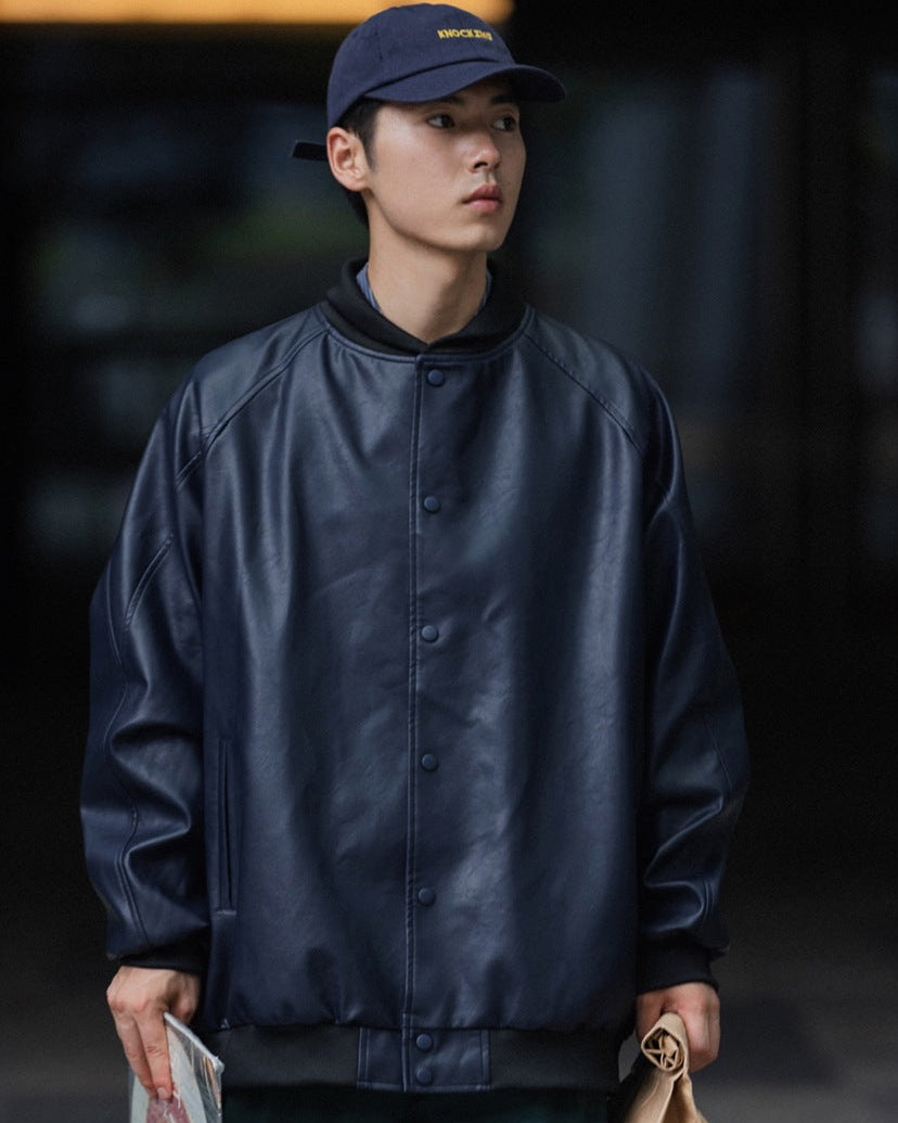 The Ridgepoint Varsity PU Leather Jacket