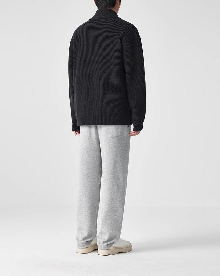 VerdeEase stickad cardigan med sjal och krage