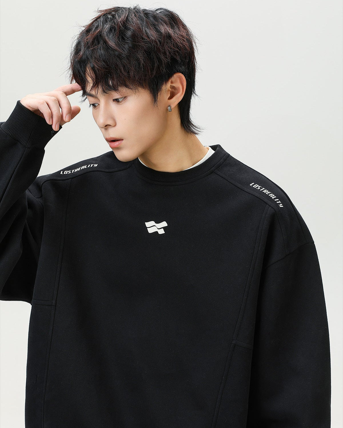 The Contour Split Heavy Crewneck-tröja