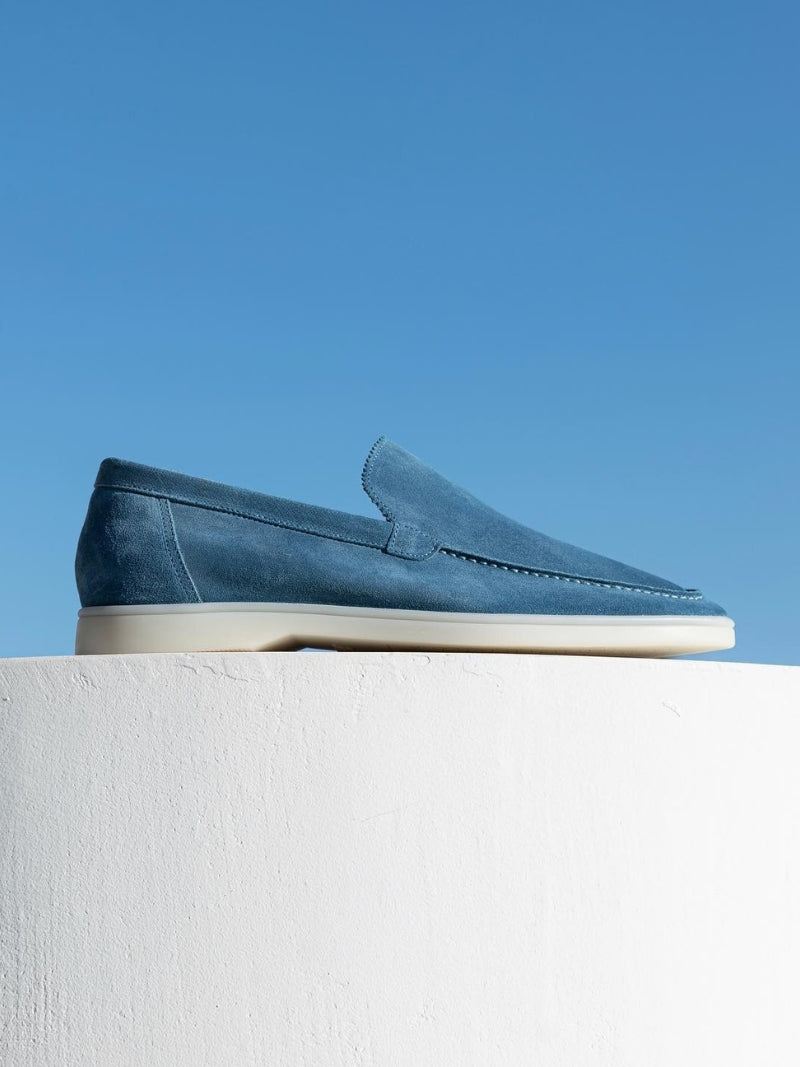 Loafers i Ocean Blue-mocka