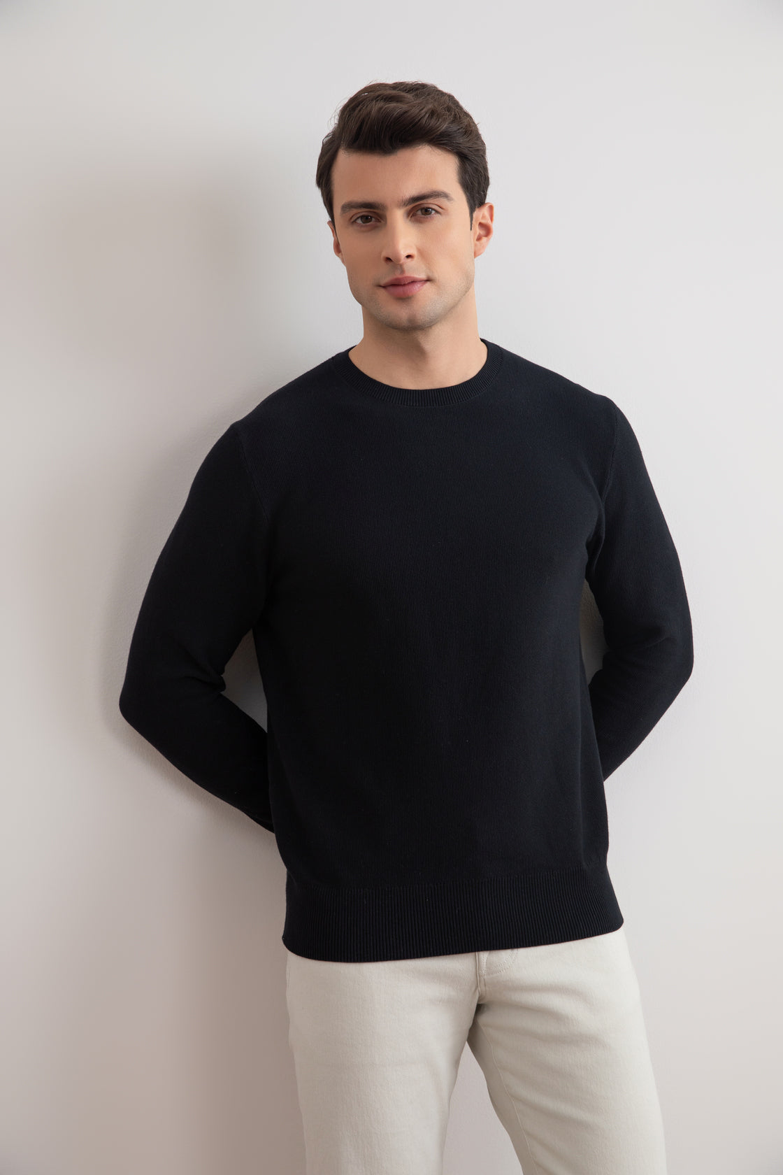 Svart 18mil Crewneck-tröja