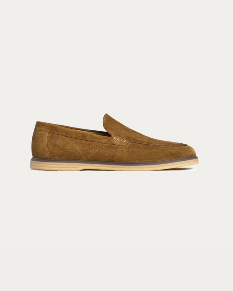 Loafers i mocka, kaffe
